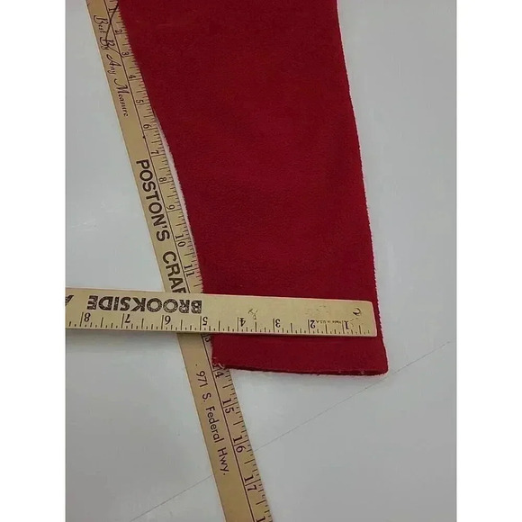 Vintage Lauren Ralph Lauren Fleece Pullover Women's Size Medium Red Embroidered - Picture 6 of 8
